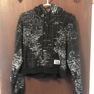 TNA World Map Cropped Hoodie